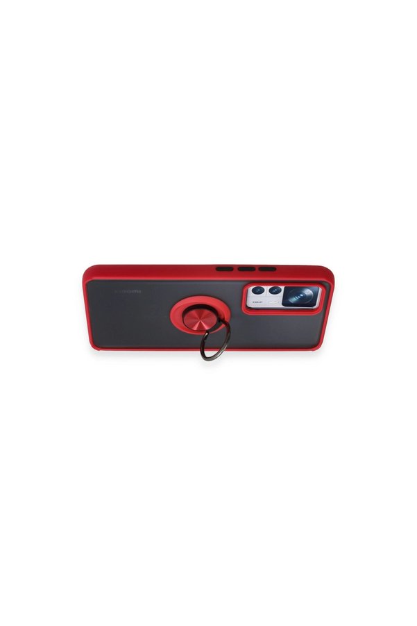 Evimdeyokyok Xiaomi Mi 12T Pro Kılıf Montreal Yüzüklü Silikon Kapak - Kırmızı