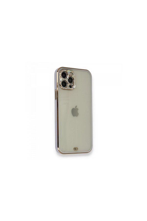 Evi̇mdeyokyok Apple İphone 12 Pro Kılıf Li̇va Taşlı Si̇li̇kon - Mor