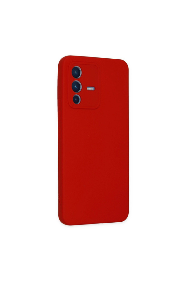 Evimdeyokyok Vivo V23 5G Kılıf Nano İçi Kadife Silikon - Kırmızı