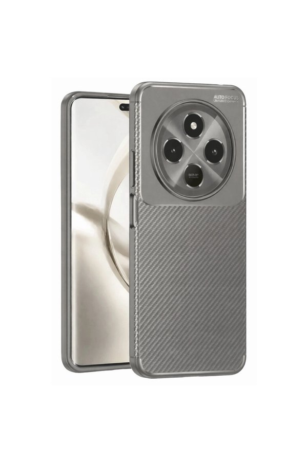 Evimdeyokyok Tecno Spark 30C Kılıf Auto Focus Karbon Kapak - Gri