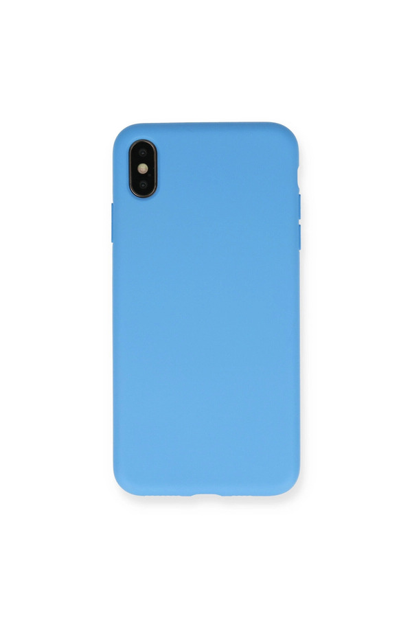 Evimdeyokyok Apple İphone Xs Max Kılıf Nano İçi Kadife Silikon - Mavi