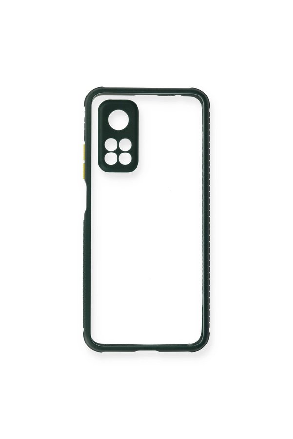 Evimdeyokyok Xiaomi Mi 10T Pro Kılıf Miami Şeffaf Silikon - Koyu Yeşil