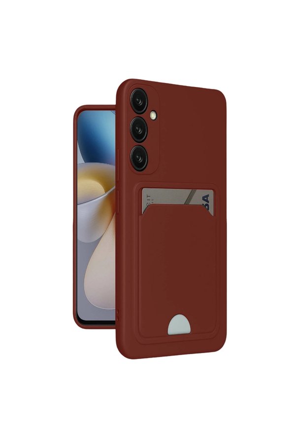Evimdeyokyok Samsung Galaxy A16 5G Kılıf Kelvin Kartvizitli Silikon - Bordo