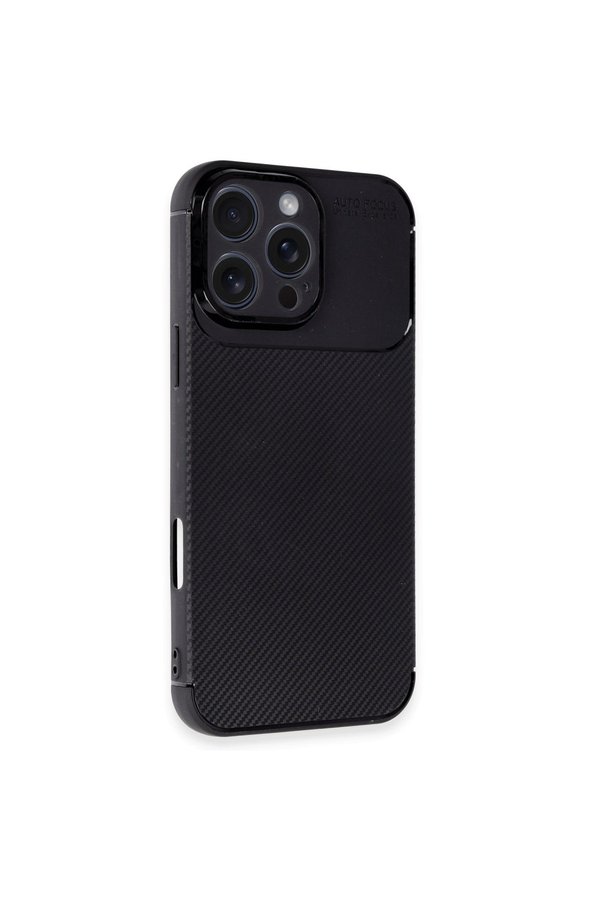 Evimdeyokyok Apple İphone 16 Pro Max Kılıf Auto Focus Karbon Kapak - Siyah