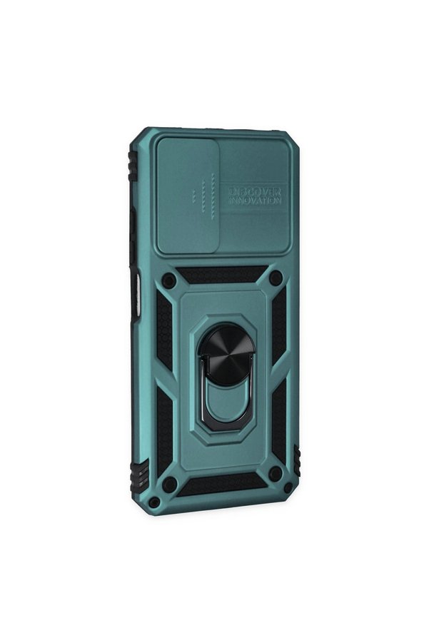 Evimdeyokyok Xiaomi Redmi Note 11 Kılıf Pars Lens Yüzüklü Silikon - Yeşil