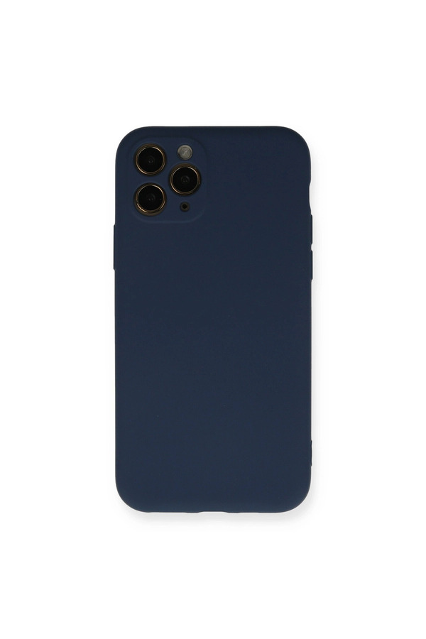 Evimdeyokyok Apple İphone 11 Pro Kılıf Nano İçi Kadife Silikon - Lacivert