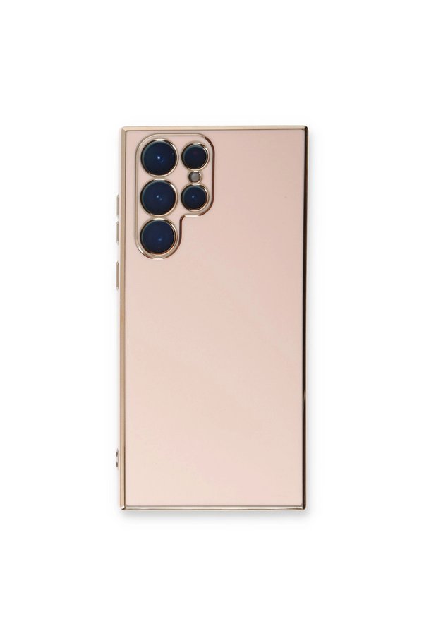 Evimdeyokyok Samsung Galaxy S22 Ultra Kılıf Volet Silikon - Pembe