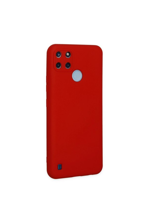 Evimdeyokyok Realme C25Y Kılıf Nano İçi Kadife Silikon - Kırmızı