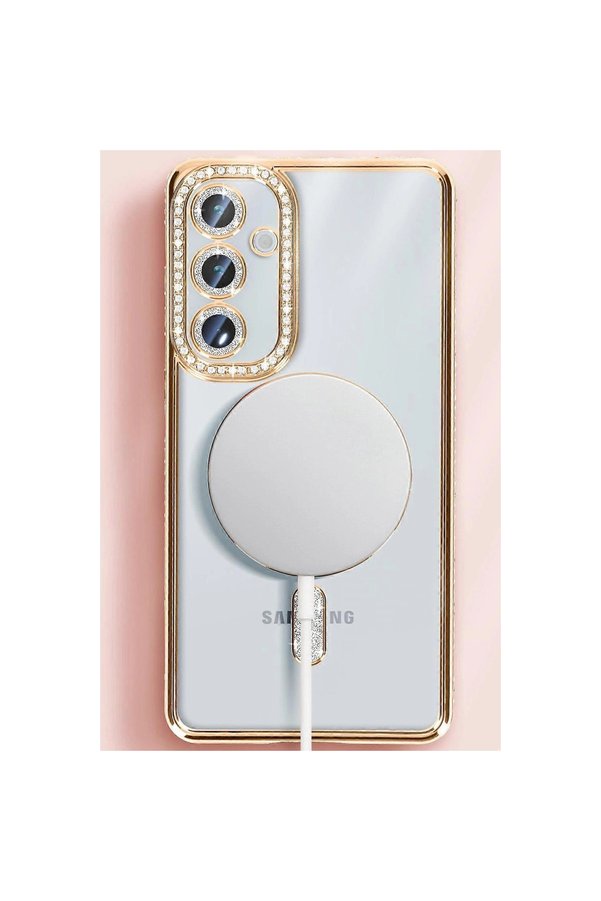 Evimdeyokyok Samsung Galaxy S25 Kılıf Joke Simli Magneticsafe Kılıf - Siyah