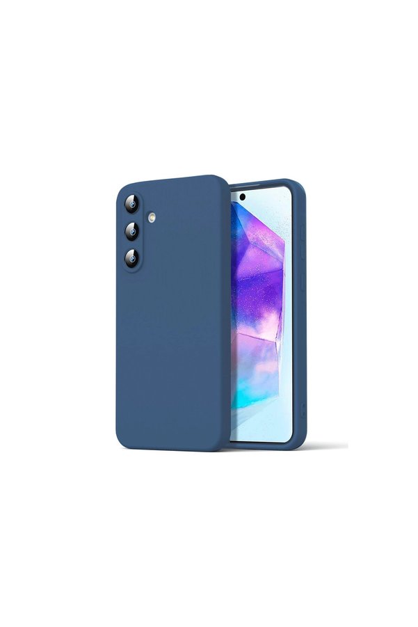 Evimdeyokyok Samsung Galaxy A16 5G Kılıf Nano İçi Kadife Silikon - Lacivert