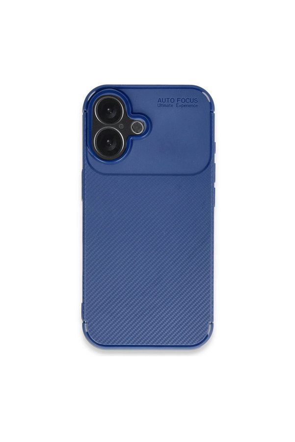 Evimdeyokyok Apple İphone 16 Plus Kılıf Auto Focus Karbon Kapak - Lacivert