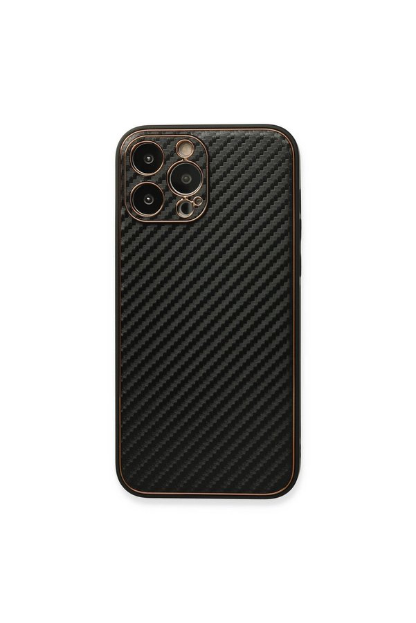 Evimdeyokyok Apple İphone 13 Pro Max Kılıf Coco Karbon Silikon - Siyah