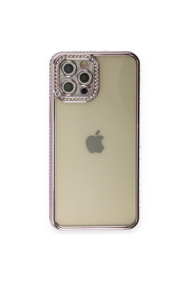 Evimdeyokyok Apple İphone 12 Pro Kılıf Joke Taşlı Silikon - Mor