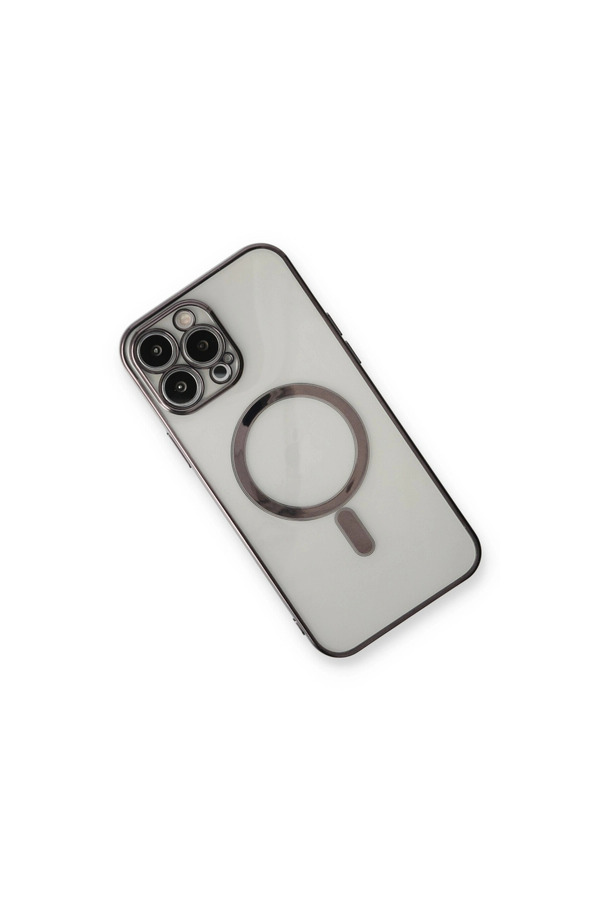 Evimdeyokyok Apple İphone 13 Pro Max Kılıf Magneticsafe Lazer Silikon - Siyah