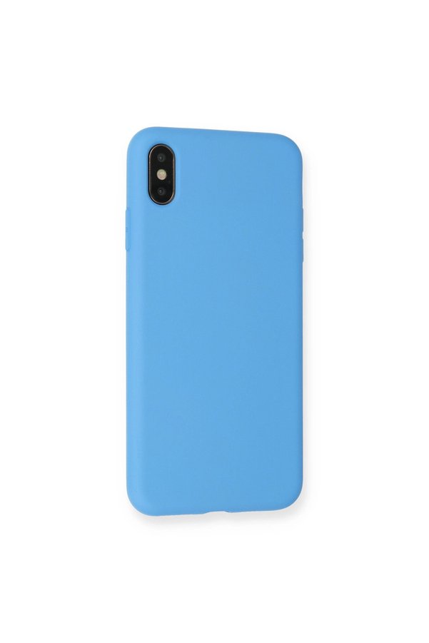 Evimdeyokyok Apple İphone Xs Max Kılıf Nano İçi Kadife Silikon - Mavi