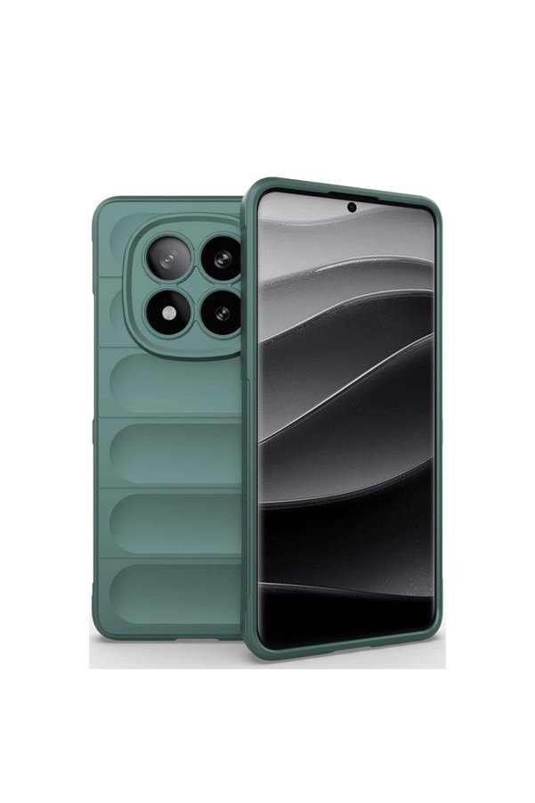 Evimdeyokyok Xiaomi Redmi Note 14 Pro 5G Kılıf Optimum Silikon - Koyu Yeşil