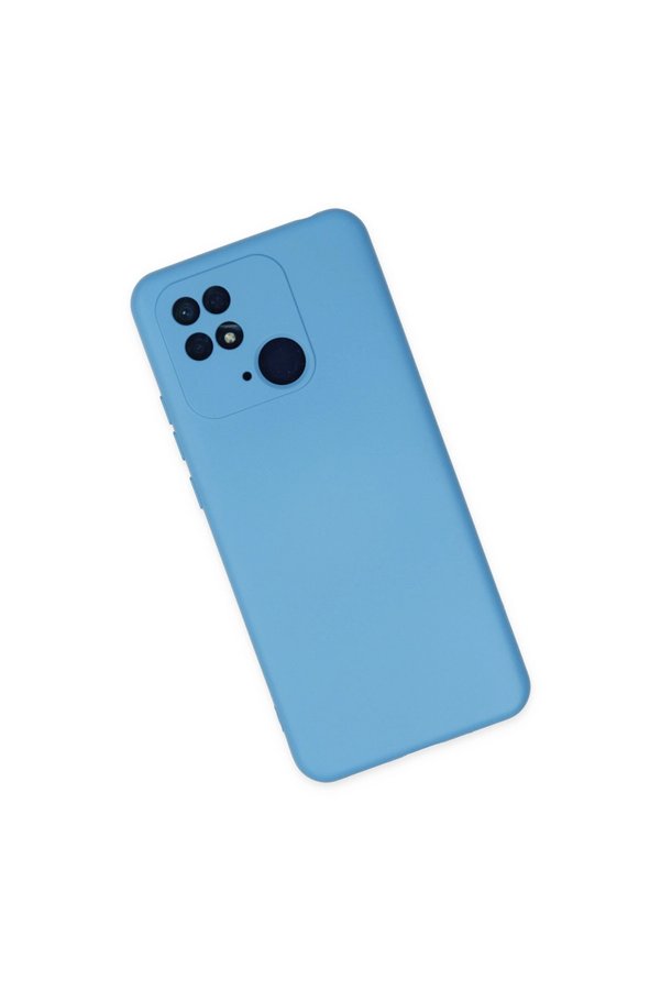 Evimdeyokyok Xiaomi Redmi 10C Kılıf Nano İçi Kadife Silikon - Mavi