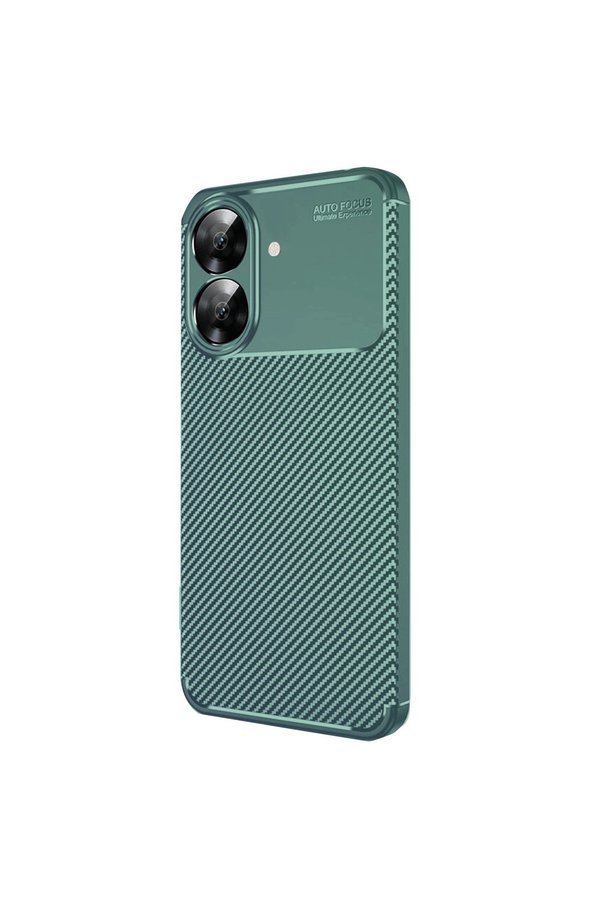 Evimdeyokyok Realme Note 60 Kılıf Auto Focus Karbon Kapak - Koyu Yeşil