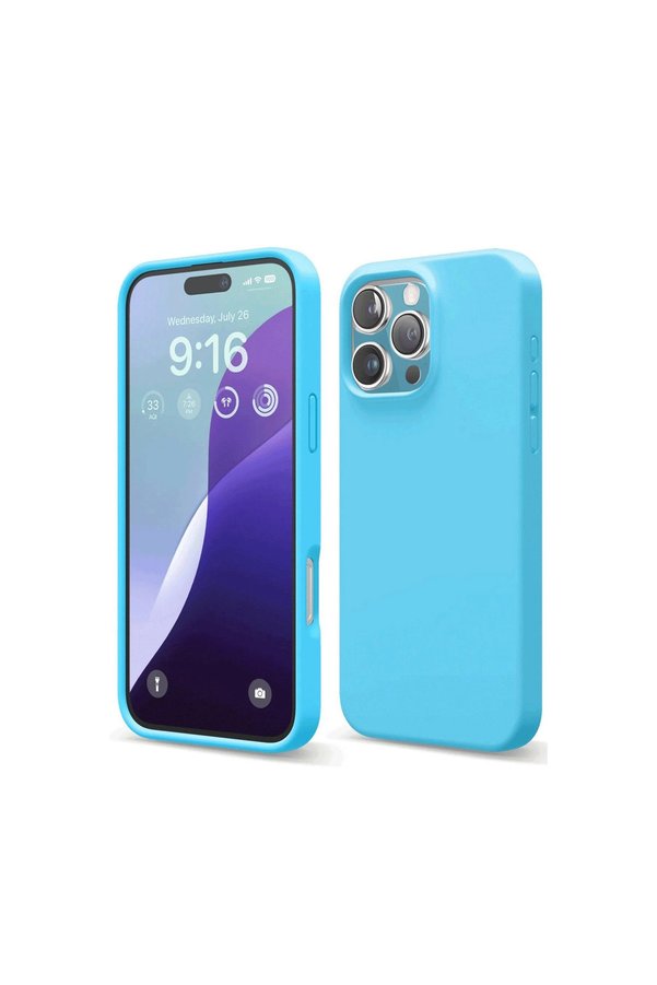 Evimdeyokyok Apple İphone 16 Pro Max Kılıf Nano İçi Kadife Silikon - Mavi