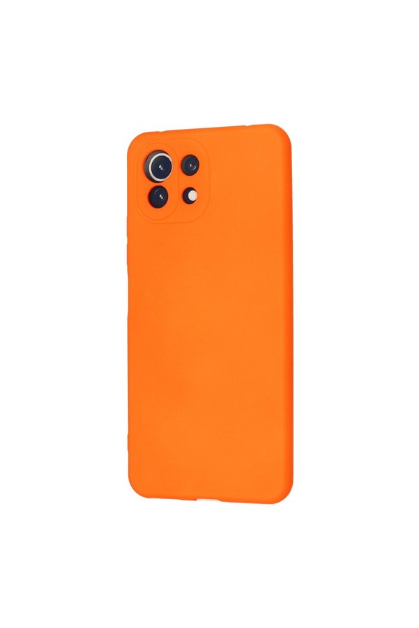 Evimdeyokyok Xiaomi Mi 11 Lite Kılıf Nano İçi Kadife Silikon - Turuncu