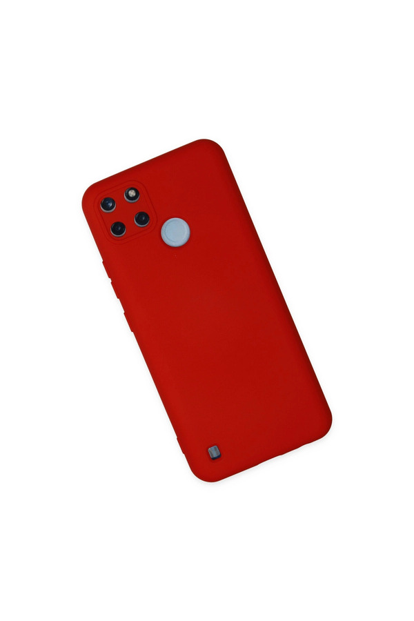 Evimdeyokyok Realme C25Y Kılıf Nano İçi Kadife Silikon - Kırmızı