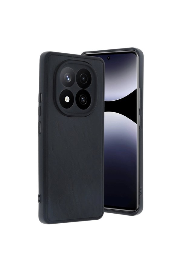 Evimdeyokyok Xiaomi Redmi Note 14 Pro 5G Kılıf Aras Deri Kapak - Siyah