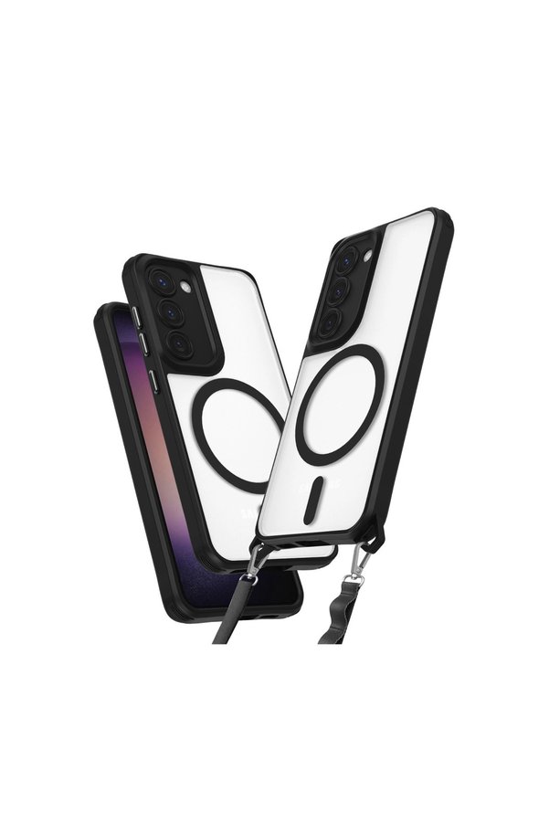 Evimdeyokyok Samsung Galaxy S23 Plus Kılıf Enka Magsafe Silikon Kılıf - Siyah