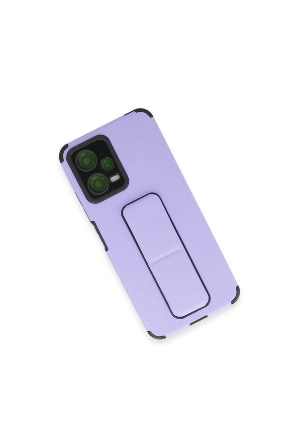 Evimdeyokyok Xiaomi Poco X5 5G Kılıf Mega Standlı Silikon - Lila