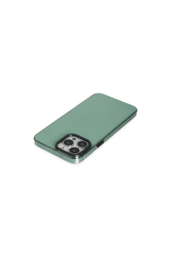Evimdeyokyok Apple İphone 14 Pro Kılıf Anka Pc Sert Metal Kapak - Yeşil