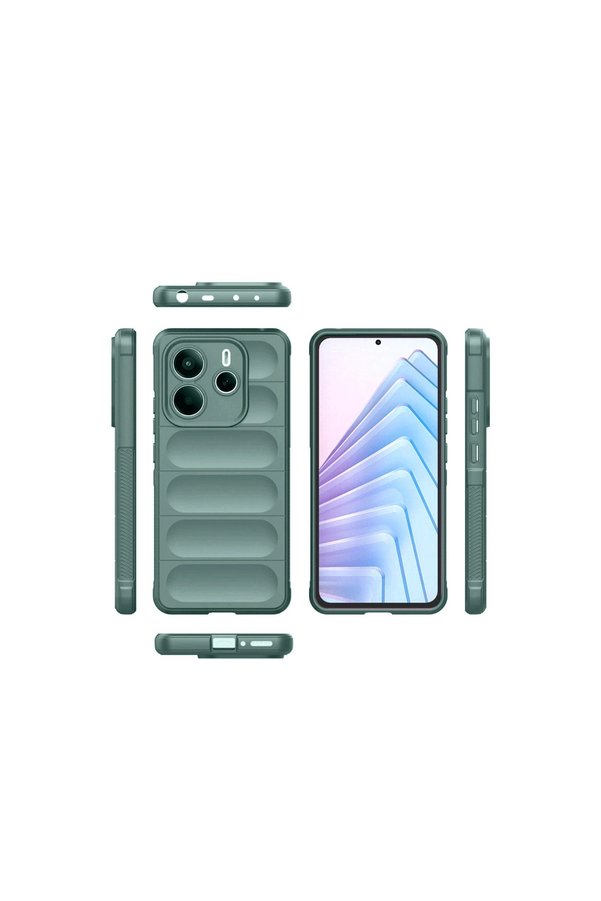 Evi̇mdeyokyok Xi̇aomi̇ Redmi̇ Note 14 4G Kılıf Opti̇mum Si̇li̇kon - Koyu Yeşi̇l