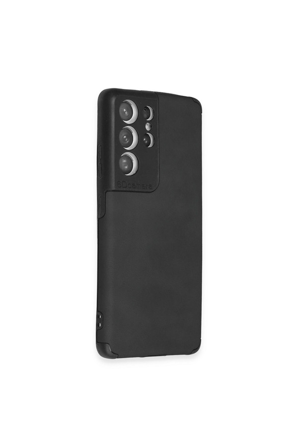 Evimdeyokyok Samsung Galaxy S21 Ultra Kılıf Loop Deri Silikon - Siyah