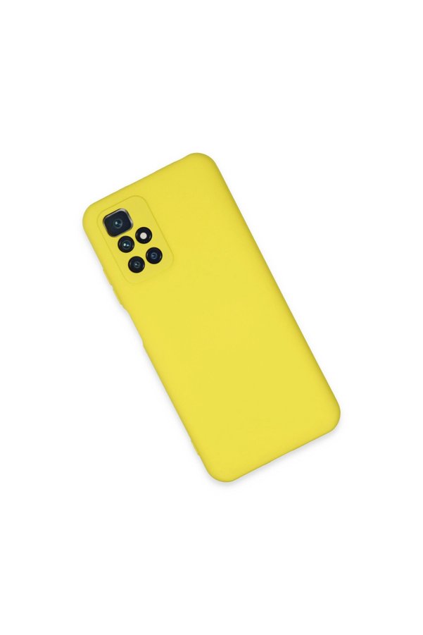 Evimdeyokyok Xiaomi Redmi 10 2022 Kılıf Nano İçi Kadife Silikon - Sarı