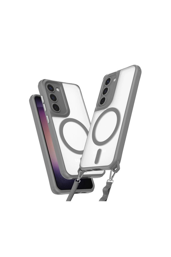 Evimdeyokyok Samsung Galaxy S23 Kılıf Enka Magsafe Silikon Kılıf - Titan Gri