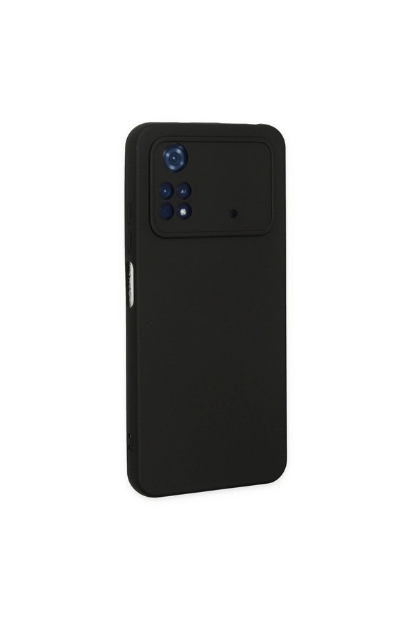Evimdeyokyok Xiaomi Poco M4 Pro 4G Kılıf Nano İçi Kadife Silikon - Siyah