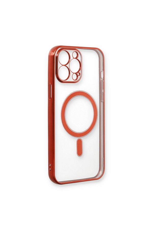 Evimdeyokyok Apple İphone 13 Pro Max Kılıf Magneticsafe Lazer Silikon - Kırmızı