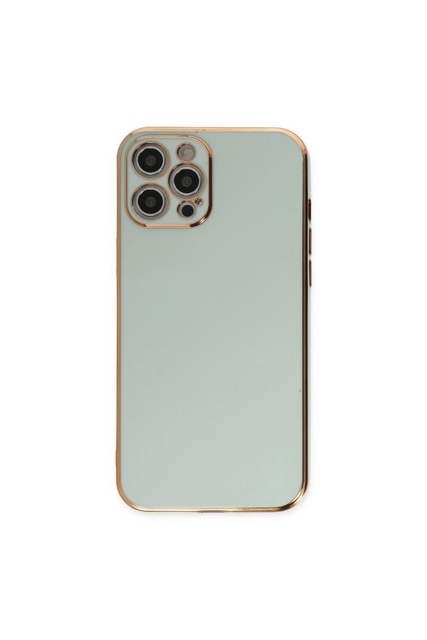 Evi̇mdeyokyok Apple İphone 12 Pro Max Kılıf Volet Si̇li̇kon - Açık Yeşi̇l