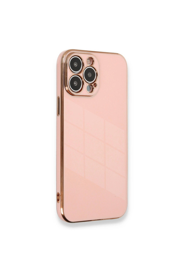 Evimdeyokyok Apple İphone 13 Pro Max Kılıf Volet Silikon - Pembe