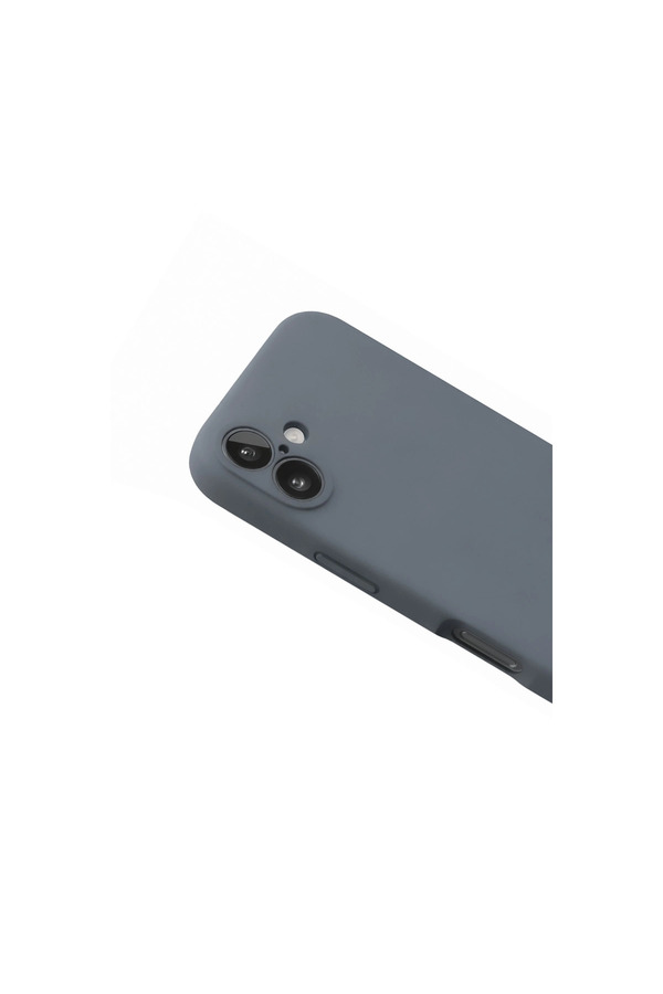 Evi̇mdeyokyok Apple İphone 16 Plus Kılıf Nano İçi̇ Kadi̇fe Si̇li̇kon - Gri̇