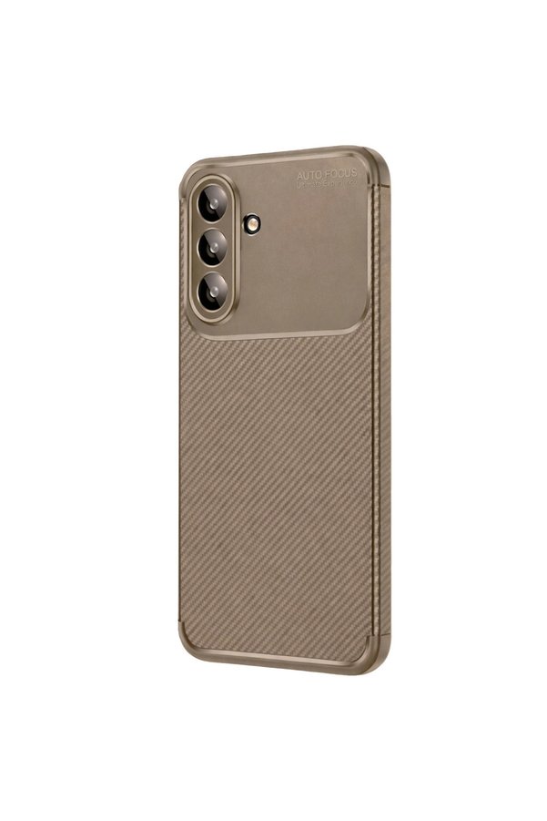 Evi̇mdeyokyok Samsung Galaxy A37 5G Auto Focus Karbon Kapak - Kahverengi̇