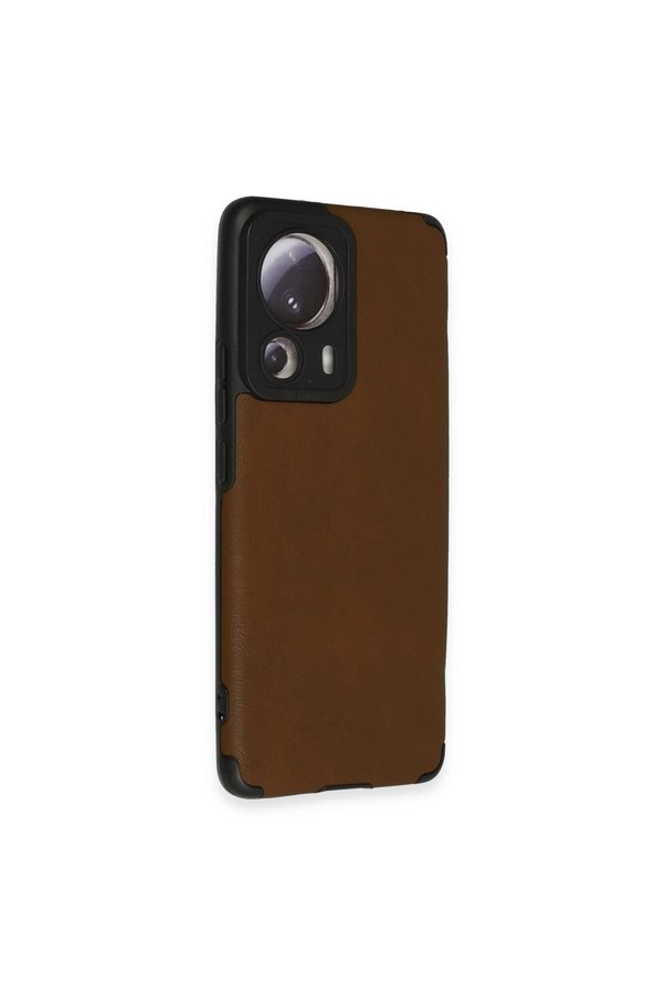 Evimdeyokyok Xiaomi Mi 13 Lite Kılıf Loop Deri Silikon - Kahverengi