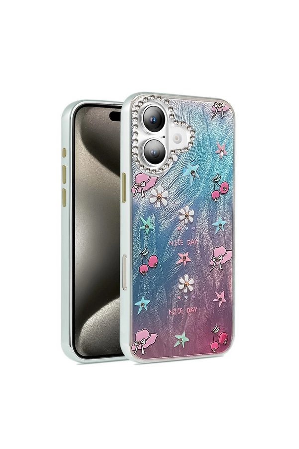Evimdeyokyok Apple İphone 16 Plus Kılıf Blade Aynalı Desenli Kapak - Desen 4