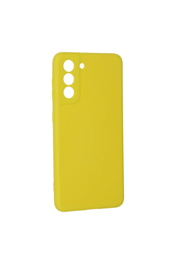 Evimdeyokyok Samsung Galaxy S21 Kılıf Nano İçi Kadife Silikon - Sarı