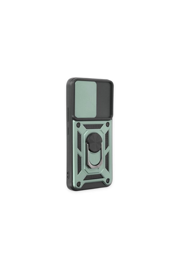 Evi̇mdeyokyok Samsung Galaxy S23 Kılıf Pars Lens Yüzüklü Si̇li̇kon - Yeşi̇l