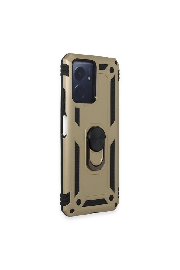 Evimdeyokyok Xiaomi Redmi Note 12 4G Kılıf Sofya Yüzüklü Silikon Kapak - Gold