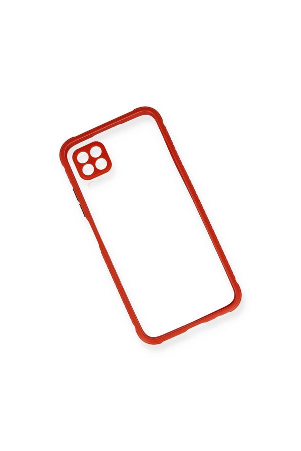 Evimdeyokyok Huawei P40 Lite Kılıf Miami Şeffaf Silikon - Kırmızı