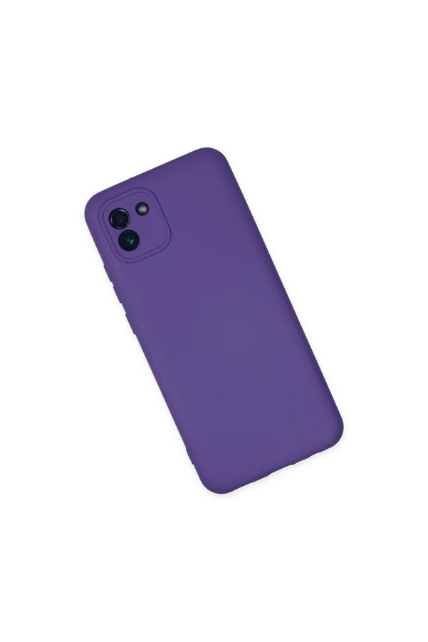 Evi̇mdeyokyok Samsung Galaxy A03 Kılıf Nano İçi̇ Kadi̇fe Si̇li̇kon - Mor