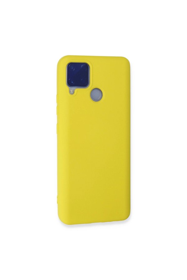 Evi̇mdeyokyok Realme C15 Kılıf Nano İçi̇ Kadi̇fe Si̇li̇kon - Sarı