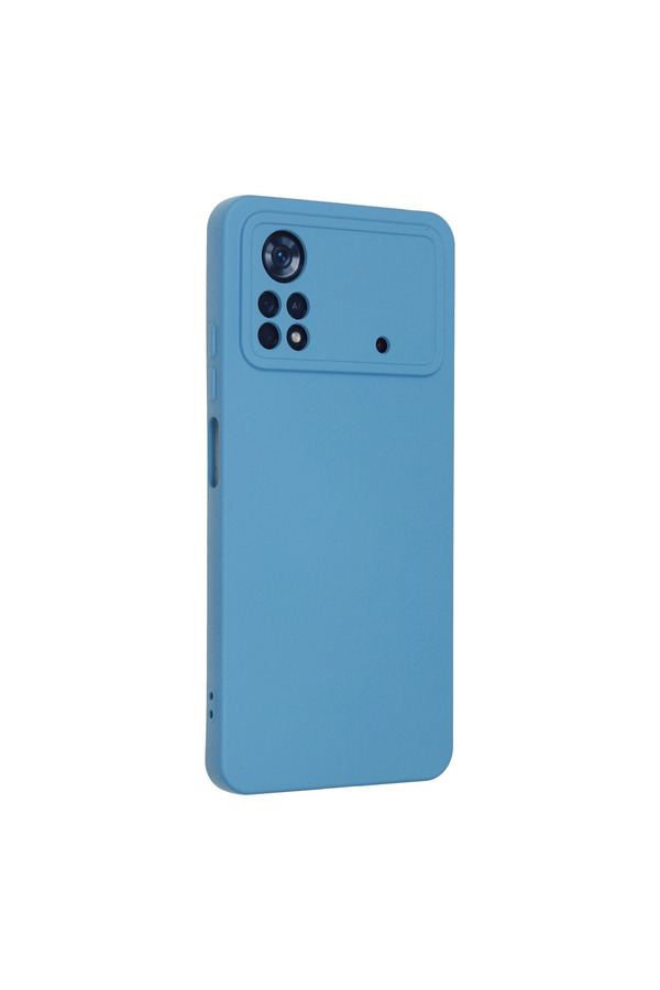 Evimdeyokyok Xiaomi Poco X4 Pro 5G Kılıf Nano İçi Kadife Silikon - Mavi