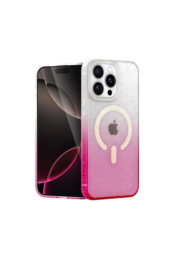 Evimdeyokyok Apple İphone 15 Pro Max Pummel Shiny Magsafe Kapak - Pembe
