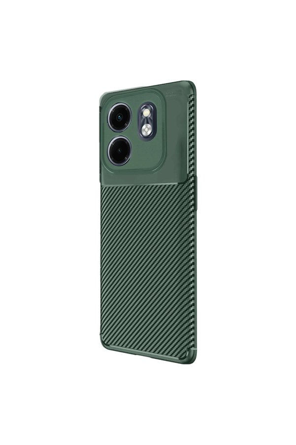 Evi̇mdeyokyok İnfi̇ni̇x Smart 9 Kılıf Auto Focus Karbon Kapak - Koyu Yeşi̇l